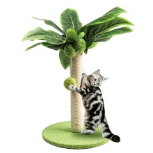Cat Scratching Post For Kitten Cute Green Leave Cat Scratching Posts With Sisal Rope Indoor Cats Posts Cat Trees M