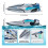 S1 2.4G High-Speed Remote Control Speedboat 30Km/H Waterproof Electric Remote Control Double Propoler Silver 6