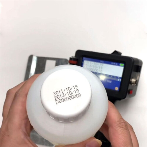 Handheld Inkjet Printer, for QRCode Barcode Production Date  Logo Batch Number Print  Metal Wood EU Plug 1