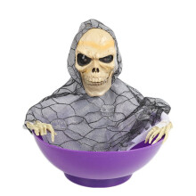 Halloween Candy Bowl Electric Fruit Tray Haunted Party Props Bowl for Trick or Treating Halloween Party Decoration A