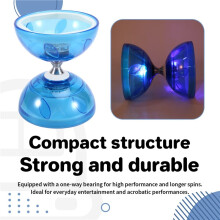 Three-Bearing Double- Diabolo Fitness Toy Outdoor with Light Diabolo Yo-Yo for Diabolo Elderly