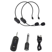 2.4G -Mounted Wireless Microphones Headset Transmitter with Receiver for Voice Amplifier Speaker Teaching Tour Guide