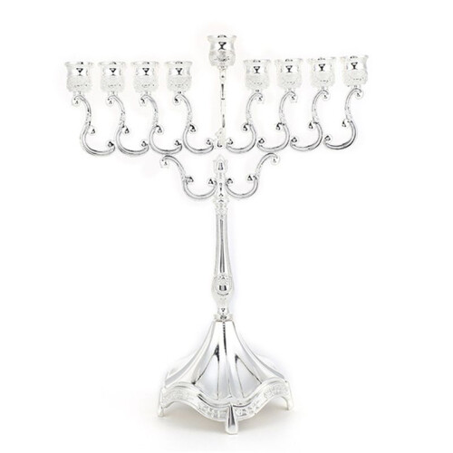 CastiçAl Elegante e Sofisticado para DecoraçãO de Mesa à Luz de Velas para Jantar, Prata 1