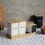 3Pcs Three-Piece Sealed Cans  Simple Style Bamboo Lid Iron Tea Can Snack Storage Coffee Bean Square Can,White 5