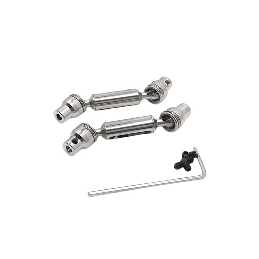 For Wpl 1/10 C74 1/16 Rc Car Parts & Accessories Metal Upgrade Front & Rear Drive Shafts Silver 4713014754987