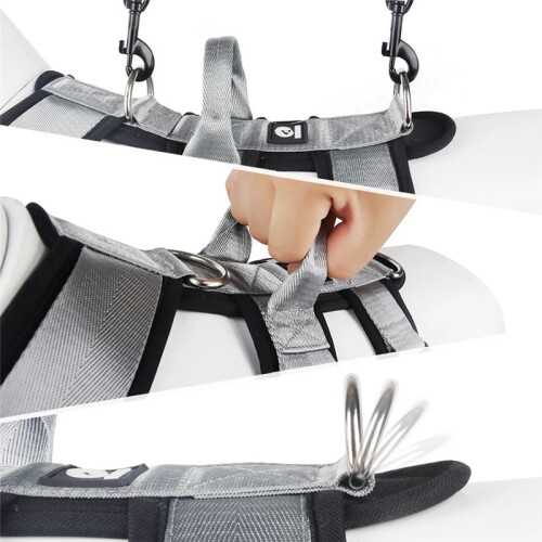 Explosionproof  Dogs Harness with Handle Durable Adjustable Pet Chest Straps for Large Dog, Grey, S 2