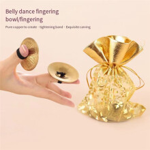 Fingercymbaler, Handcymbal Belly Dance Zills med Resårband, Slagverksinstrument för Barn, Vuxna Par