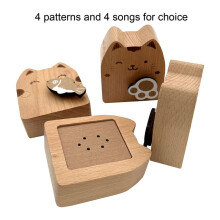 Boîte à Musique à Remonter en Bois avec Mécanisme Rotatif, Mouvement Musical pour Cadeaux D'Anniversaire D