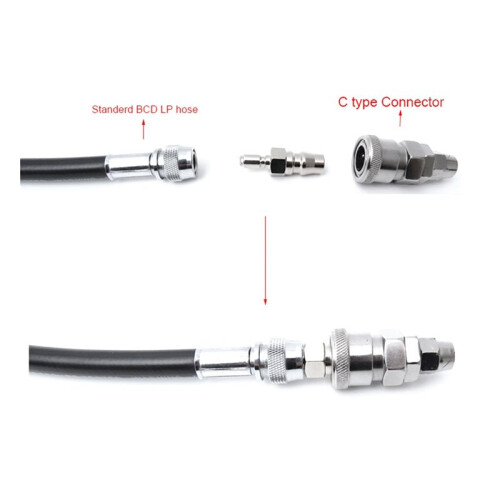 Tauchjacket-Standard-BC-Stecker auf C-Stecker-Adapterstecker 1