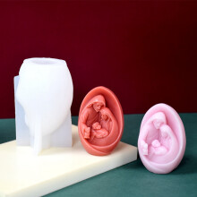 Family Candle Mold Jesus Figurine Silicone Mould Handmade 3D Gift Christmas Home Decoration DIY Mold