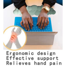 G-Keyboard Wrist Rest Pad, Ergonomic Design Effective Wrist Pain Relief Arm Rest Desk, Cute Cloud Decoration Gift