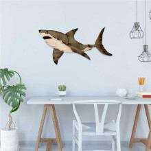Houten Zeevis Decor Standbeeld Walvis Beeldje Sculptuur Ornament Rustieke Decoratie Muur Hangende Decoratie,B