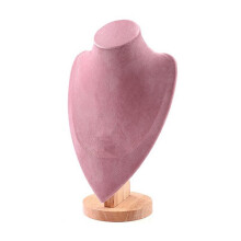 Jewlery Organizer Display Stand Pendant Earrings Necklace Mannequin for Shop Showcase Decor Wooden Base Chain Holder A