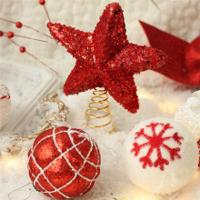 Kerstballen, Kerstboom Hangende Bal Kerstman Thema Kerstbal Set met Kerstboom-Topper Ster