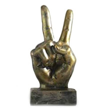 Hand Finger Gesture Desk Statues Fingers Sculpture Creatives Home Bedroom Cabinet Shelf Decoration 8 X 17cm