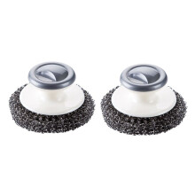 Stainless Steel Scrubber with Handle, Heavy Duty Pot Scrubbers Dish Scrubber Cleaning Brush Wash for Dish