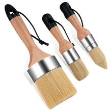 3Er-Pack Kreidepinsel, Wachspinsel, Kreidepinsel für Holz, Runde Pinsel zum Malen Von Heimdekorationen