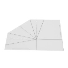 Acryl-Schnittvorlage zum Nähen eines faltbaren Lebensmittelkorbs; transparentes Handtaschen-Lineal, 25,4 cm