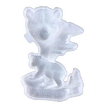 Animal Silicone Molds for Crafts Epoxy Resin Molds Animal 3D Silicone Mold Lively Handmade Reusable Wall Decor Bear