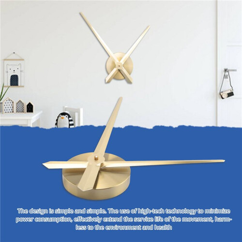 3D Clock Hands,DIY Large Clock Movement Mechanism Needles,Wall Accessories Part Replacement,Gold