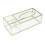 Gold Tissue Box Rectangular Clear Glass Paper Tissue Box for Home Tissue Dispenser Geometric Glass Tissue Box 1