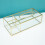 Gold Tissue Box Rectangular Clear Glass Paper Tissue Box for Home Tissue Dispenser Geometric Glass Tissue Box 3