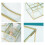 Gold Tissue Box Rectangular Clear Glass Paper Tissue Box for Home Tissue Dispenser Geometric Glass Tissue Box 10
