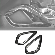 Carbon Fiber Side Gear Shift Strip Trim Panel Cover Moulding Decor for  Veloster 2011-2017 Accessories