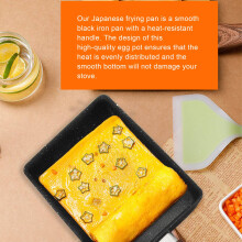 Poêle à Omelette Japonaise Tamagoyaki PoêLe, Poêle à œUf CarréE avec RevêTement AntiadhéSif pour Faire des Omelettes ou des CrêPes