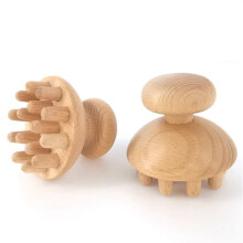 Wood Mushroom Shape Therapy Massage Tool Massager Anti Cellulite Fascia Massage Roller for Full Body Muscle Pain Relief