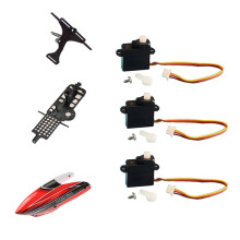 1 Satz XK K110 Upgrade K110S Canopy Servo Hauptrahmen und Servoplatte für XK K110 K110S RC Hubschrauber Upgrade Teile