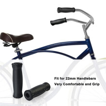 Handtag för Cykelstyre, Handsydda Retrocykelhandtag, för de Flesta 22,2 Mm (7/8 Tum) Cykelstyre, Svart