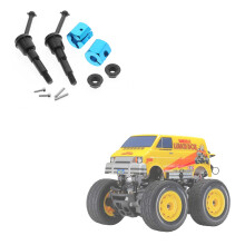 2-Delige Metalen Aandrijfas CVD en Adaptermoerset voor SW-01 SW01 1/24 4WD Truck RC Auto-Upgradeonderdelen, 1