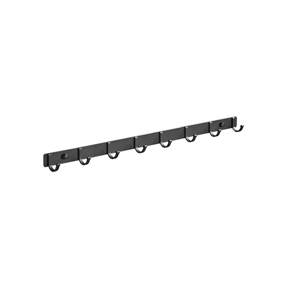 2Pcs 8 Hook Kitchen Punch-Free Hook Nordic Black Space Aluminium Single Hook Simple Coat Hook Wall Hook. 8 Hooks 4712584780433