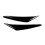 Car Front Headlight Eyebrow  Light Eyelid Eyebrow Resin Headlight Eyebrow for  3 2017-2019 3
