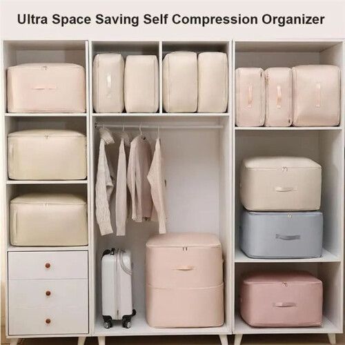 Compression Storage Bag for Bedding - Large Comforter Organizer,Down Jacket Clothing Compression Bag L 2