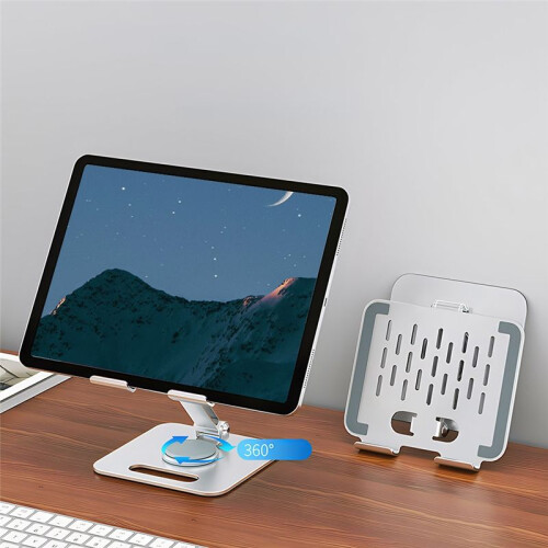 Laptop Stand Aluminium Alloy Ergonomic Riser Tablet Holder Cooling Bracket 360 for   Notebook 2