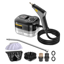 Hocheffizienter Handdampfreiniger mit Fortschrittlicher Sterilisation für Klimaanlagen im Haushalt, im Auto oder in der Küche, EU-Stecker, Schwarz
