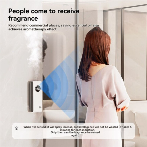 USBRechargeable Deodorant Home Fragrance with Clock Function Dual-Mode Switching Automatic Sensor Aromatherapy Machine A 2