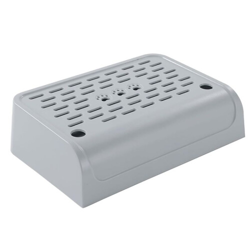 Cat Litter Box Ramp with Filter Function, Double Layered Self-Cleaning Cat Litter Box Litter Trapper with Storage Gray