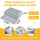 Cat Litter Box Ramp with Filter Function, Double Layered Self-Cleaning Cat Litter Box Litter Trapper with Storage Gray 8