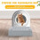 Cat Litter Box Ramp with Filter Function, Double Layered Self-Cleaning Cat Litter Box Litter Trapper with Storage Gray 6