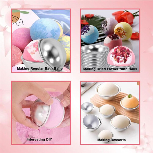 Moldes BathBomb, Molde de Metal BathBomb de 2,1 Polegadas, Prensa BathBomb para Suprimentos de Fabricação DIY, para Artesanato 1