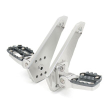 Poggiapiedi Pieghevoli per Moto, Pedane Passeggero Posteriori, Poggiapiedi Pieghevoli per  XADV X-ADV 750 XADV750 Argento