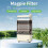 Turtle Tank Waterfall Filter Low Water 3-in-1 Suction Purification Recirculating Filter Box Fecal Clean 9