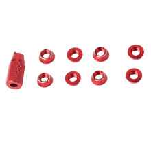 Interruptor Transmisor de Radio Tuerca Fija y Llave de InstalacióN para RadioLink Futaba JR Frsky Controlador Remoto T8FG T14SG T18Sz T17Sz, Rojo
