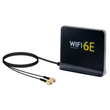 Antena Portátil 2.4G/5G/6G WiFi 6E com Cabo Antena Sem Fio Interna com Fundo Magnético para Placa de Rede Preta