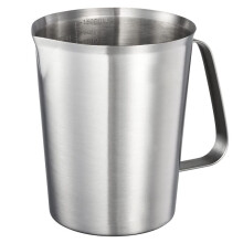 Tasse à Mesurer en Acier Inoxydable 304 avec Poignée et Rebord Verseur, Pichet en Métal avec Marquage Oz et ML, 48OZ/1500 ML - 6 Tasses)