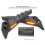 ATV Motorcycle Wing Rearview Mirror Adjustable Rotating Side Mirror for 250 600 250sr 450sr 4