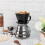 Coffee Filter Cup, Single Cup Black Ceramic Coffee Dripper, Reusable Filter Drip Holder L 6